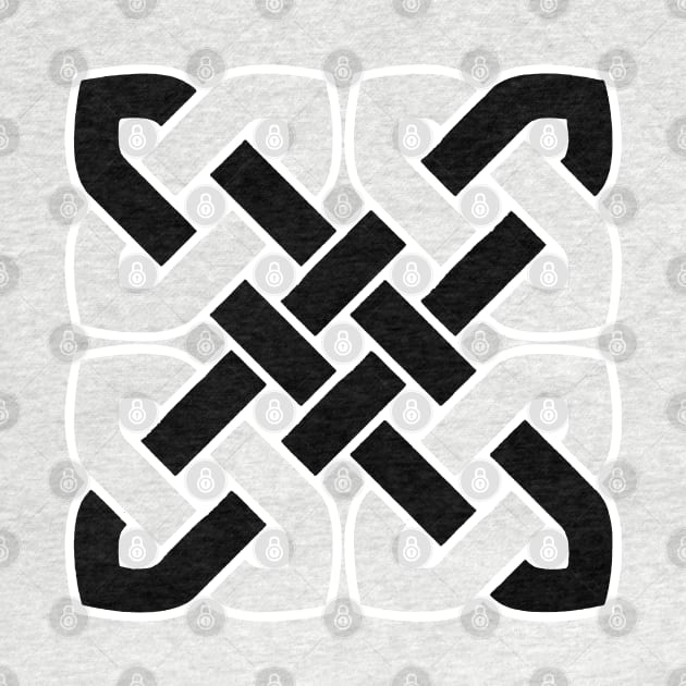 Celtic Interwoven Endless Knot Geometric Pattern 6 by taiche